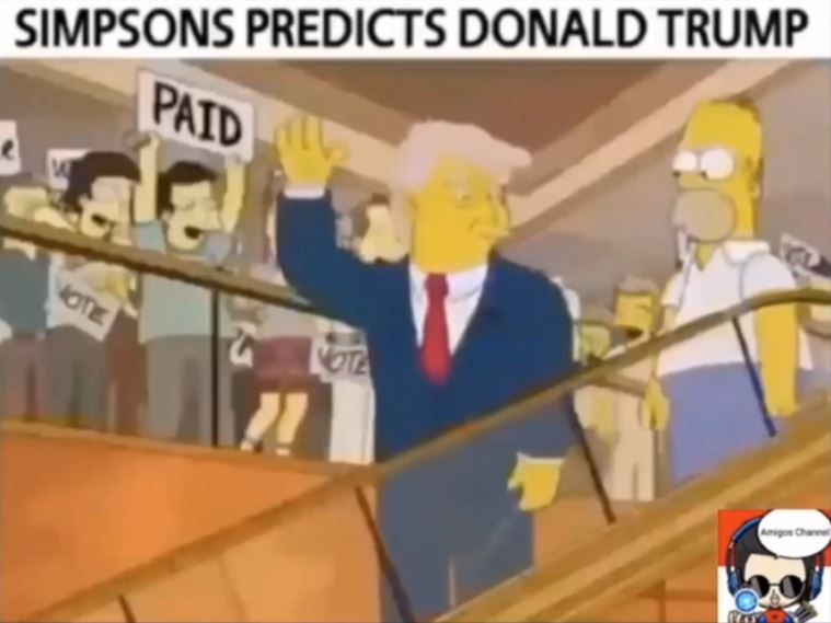Predicting the Future – The Simpsons and Trump going down an&nbsp;Escalator